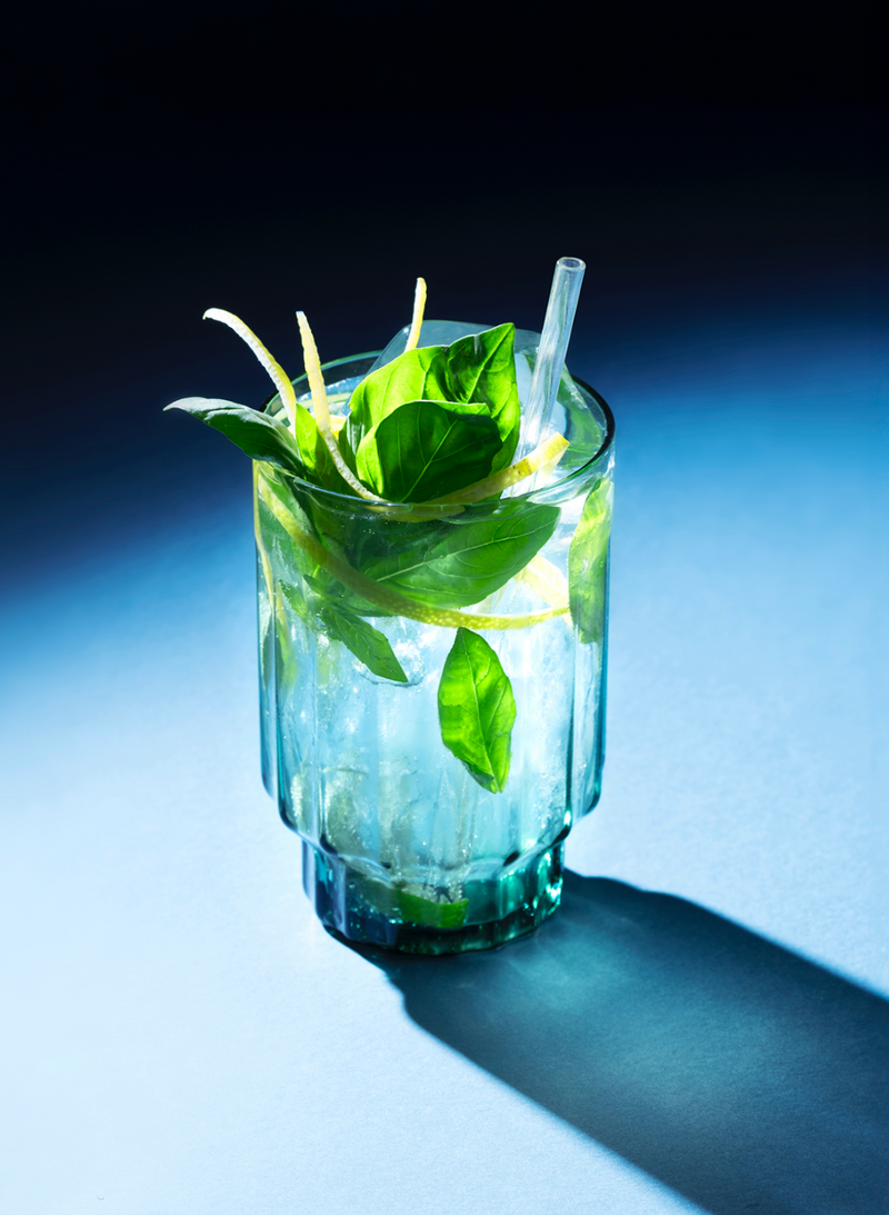 Basil Jungle Mule Cocktail with Magika Likido