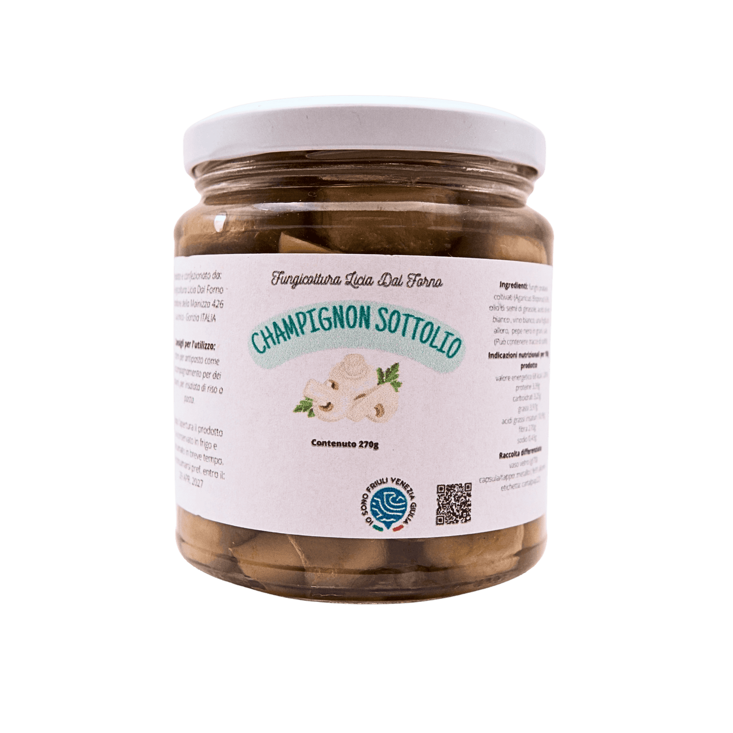 Champignon speziati sott'olio 270g